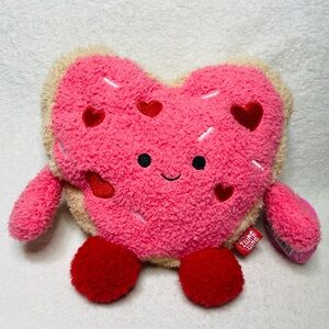 7” NWT Bum Bumz Valentine Cookie Heart Cute Valentine Food Plush